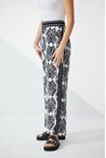 ELBA WIDE LEG PANT - black/whit